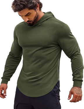 COOFANDY Men's Workout Sweatshirts Long Sleeve Muscle Fit Athletic Gym Hoodies Pullover