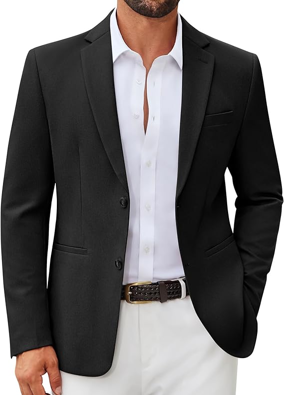 COOFANDY Men's Casual Blazer Slim Fit Two Buttons Sport Coat Lightweight Suit Jacket