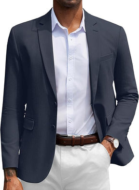 COOFANDY Men's Herringbone Blazer Slim Fit Cotton Sport Coats Two Buttons Casual Suit Jacket