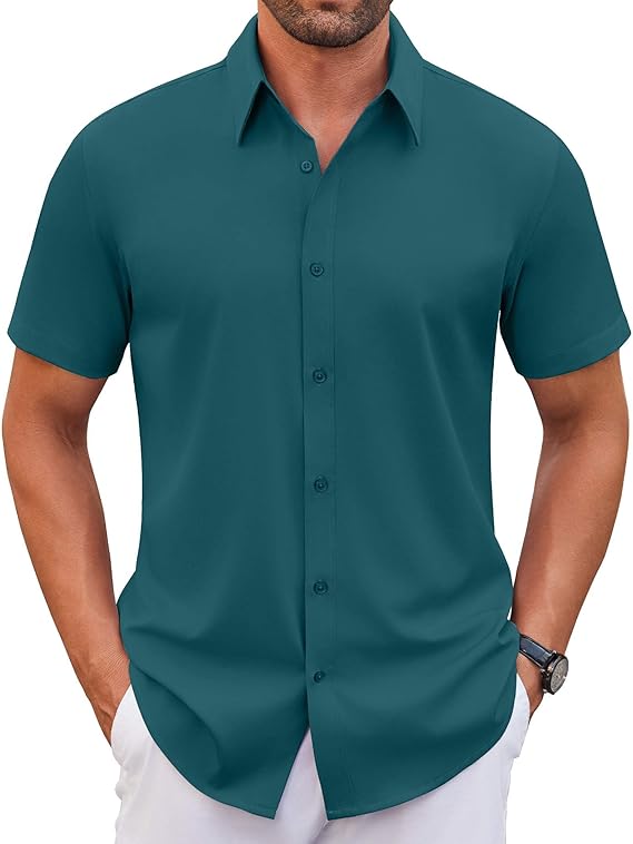 COOFANDY Dress Shirts Short Sleeve Button Down Shirts
