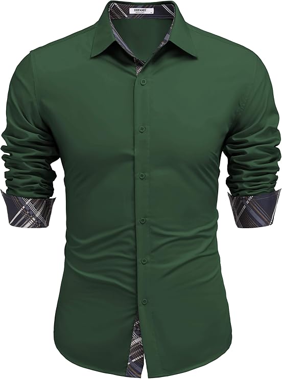 COOFANDY Men's Long Sleeve Wrinkle Free Dress Shirts Business Casual Button Down Shirt