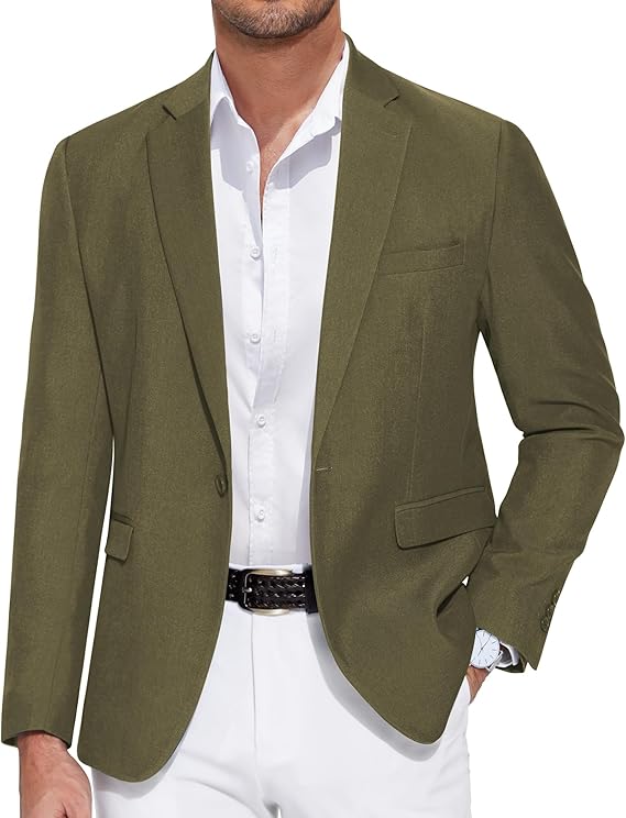 COOFANDY Men's Casual Blazer One Button Sport Coat Slim Fit Lightweight Suit Blazer Jacket