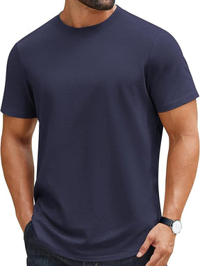 COOFANDY Mens T-Shirts 100% Cotton Crewneck Short Sleeve Tees Casual Plain Shirts