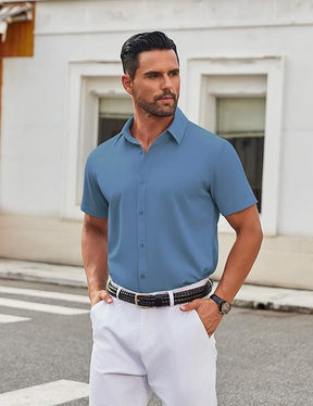 COOFANDY Dress Shirts Short Sleeve Button Down Shirts