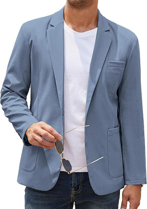 COOFANDY Men's Casual Linen Blazer Lightweight Regular Fit Sport Coat One Button Suit Jacket