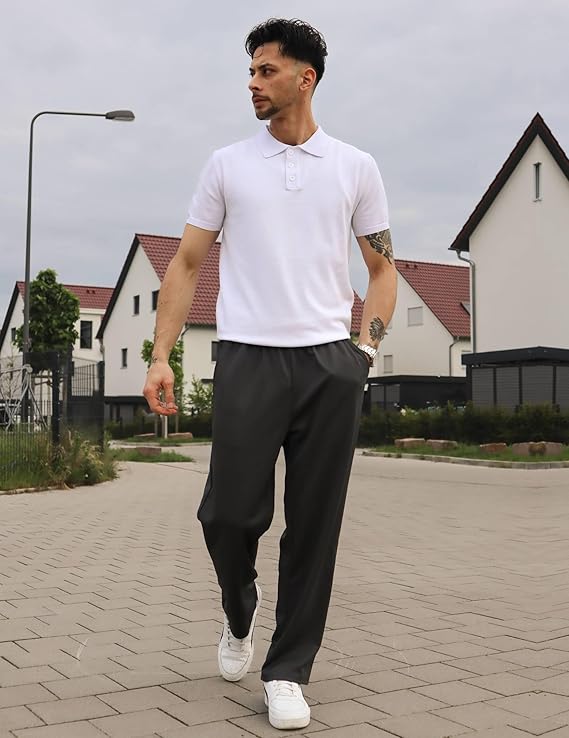 COOFANDY Men Jogger Yoga Sweatpants Casual Athletic Elastic Waist Pants Open Bottom Trouser Jersey Knit Pants with Pockets
