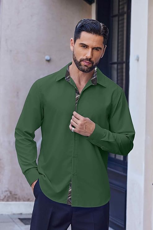 COOFANDY Men's Long Sleeve Wrinkle Free Dress Shirts Business Casual Button Down Shirt