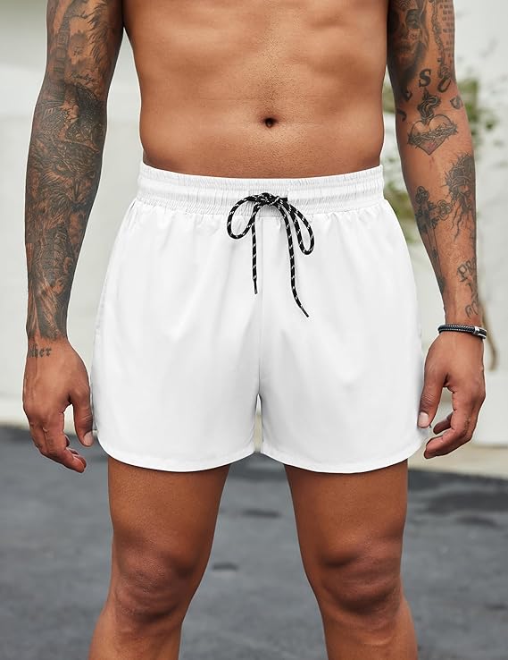 COOFANDY Men's Swim Trunks Quick Dry Bathing Suit with Pockets Swimwear Beach Board Short Swimsuit