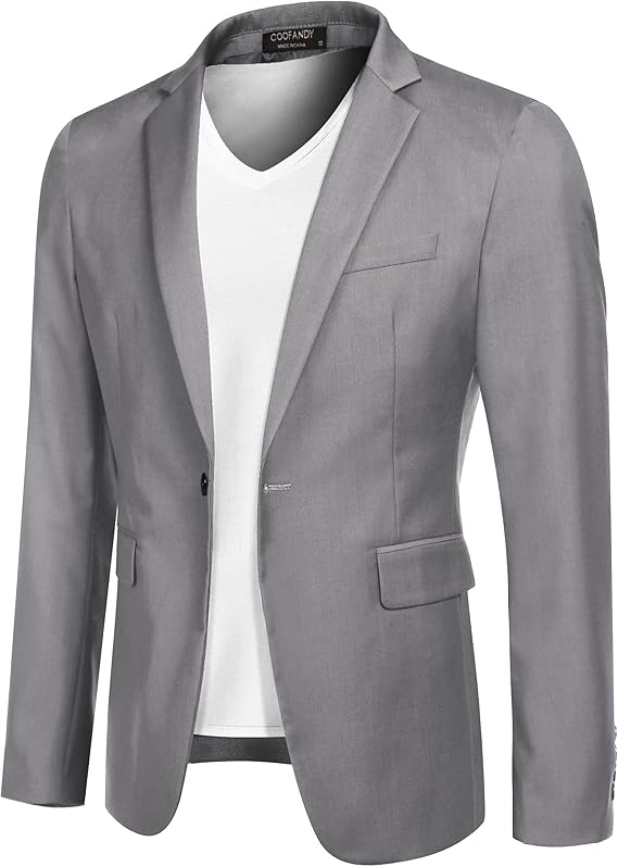 COOFANDY Mens Sport Coat Casual Blazer One Button Business Suit Jacket