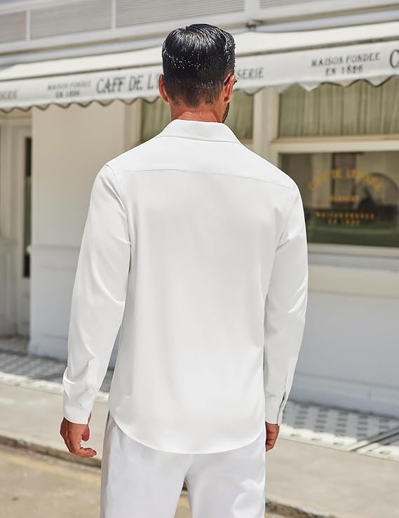 COOFANDY Men's Long Sleeve Button Down Regular Fit Dress Shirt