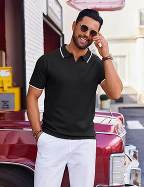 COOFANDY Polo Shirts Short Sleeve Knit Polo Shirt Golf T Shirts