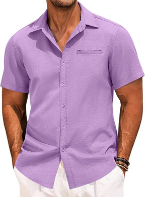 COOFANDY Mens Casual Short Sleeve Button Down Summer Beach Hawaiian Shirts