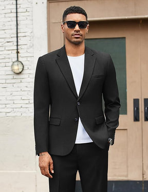COOFANDY Men's 2 Piece Suits Slim Fit Two Buttons Casual Blazer Jacket and Pants Set Tuxedo Suit for Wedding Prom Business