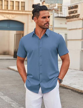 COOFANDY Dress Shirts Short Sleeve Button Down Shirts