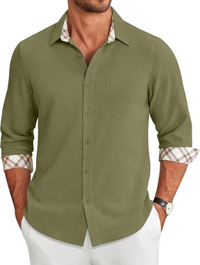 COOFANDY Men's Long Sleeve Button Down Regular Fit Dress Shirt