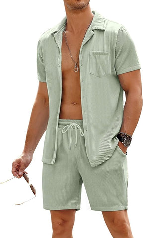 COOFANDY Men's Saint Patrick's Day Lucky Green Parade Party 2 Piece Outfit