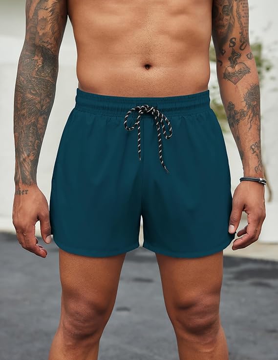COOFANDY Men's Swim Trunks Quick Dry Bathing Suit with Pockets Swimwear Beach Board Short Swimsuit
