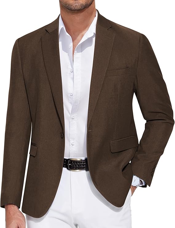COOFANDY Men's Casual Blazer One Button Sport Coat Slim Fit Lightweight Suit Blazer Jacket