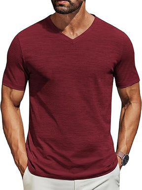 COOFANDY Men's T Shirts Short Sleeve Classic V Neck T-Shirt Casual Summer Basic Tee Shirt
