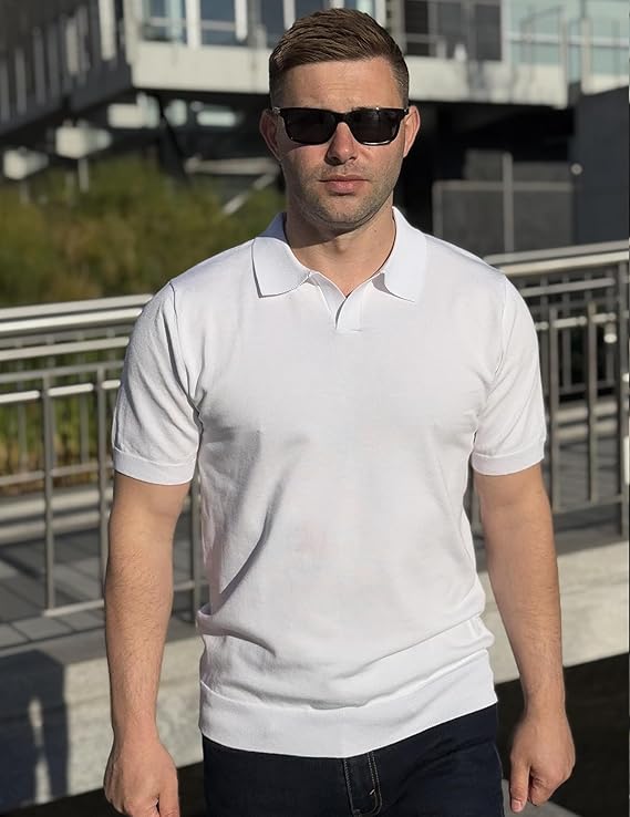 COOFANDY Knit Polo Shirts Polo T Shirt Golf Shirts