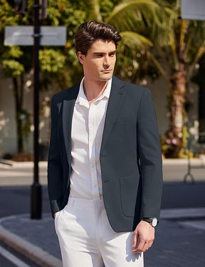 COOFANDY Mens Casual Sport Coat Blazer Two Buttons Knit Lightweight Suit Jackets