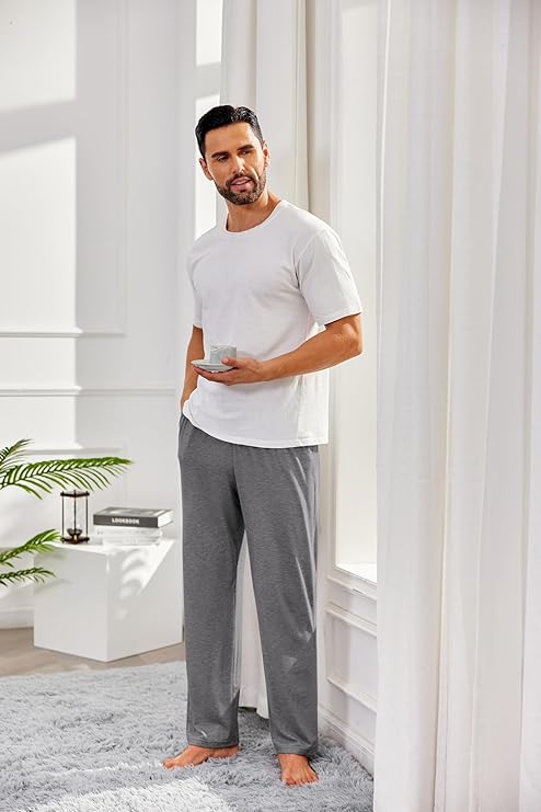 COOFANDY Men's Open Bottom Sweatpants Casual Yoga Pants Lightweight Jogger Lounge Pants with Pockets