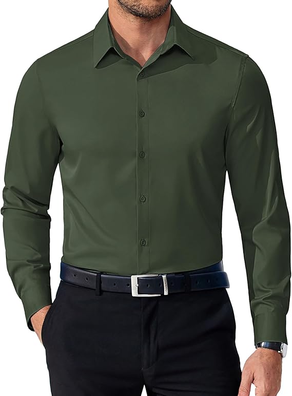 COOFANDY Mens Dress Shirts Long Sleeve Button Down Shirts Regular Fit Business Casual Shirts