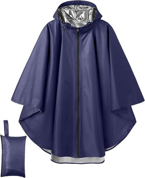 COOFANDY Rain Ponchos for Adults Full Zip Lightweight Rain Jackets Waterproof Packable Raincoats with Hood Hiking Camping