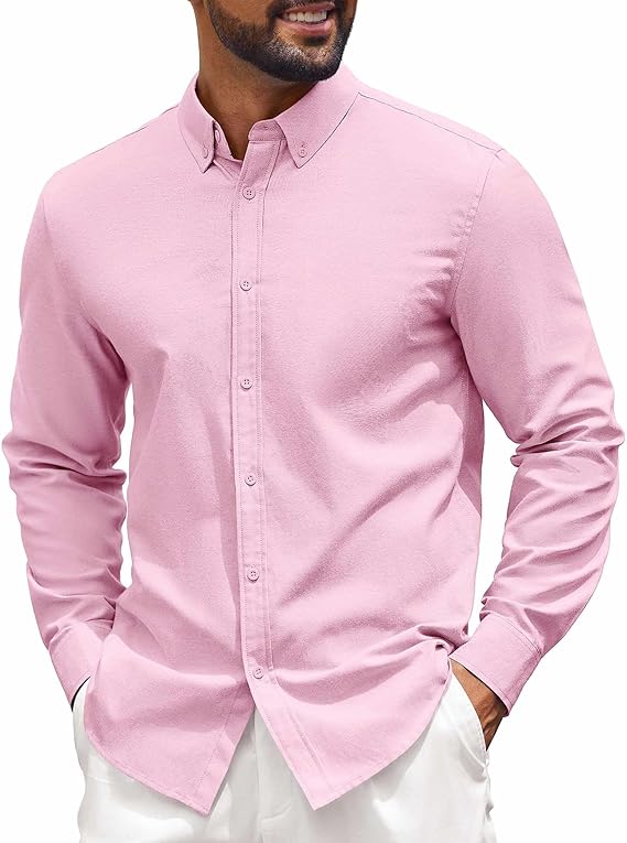 COOFANDY Men's Long Sleeve Regular Fit Button Down Oxford Shirt