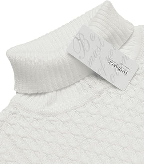 COOFANDY Men's Slim Fit Turtleneck Sweater Casual Knitted Twisted Pullover Solid Sweaters