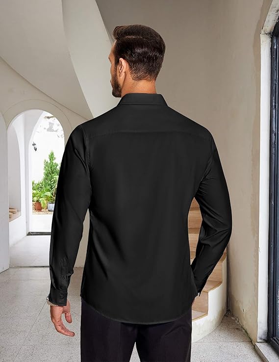 COOFANDY Men's Dress Shirts Long Sleeve Button Up Shirts Formal Business Shirt