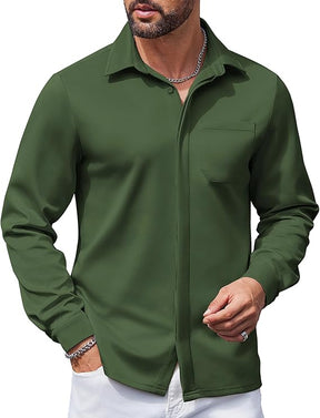 COOFANDY Mens Wrinkle Free Dress Shirts Long Sleeve Untucked Shirts Casual Button Down Shirts