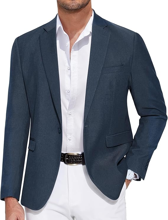 COOFANDY Men's Casual Blazer One Button Sport Coat Slim Fit Lightweight Suit Blazer Jacket