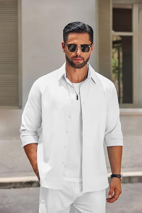 COOFANDY Men's Long Sleeve Regular Fit Button Down Oxford Shirt