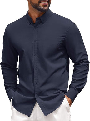 COOFANDY Men's Long Sleeve Regular Fit Button Down Oxford Shirt