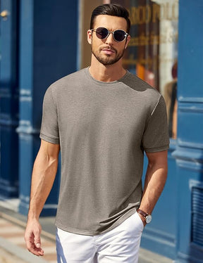 COOFANDY Mens T-Shirts Summer Crew Neck Casual T Shirts Plain Short Sleeve Shirts Basic Tees