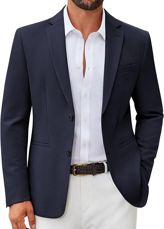 COOFANDY Men's Casual Blazer Slim Fit Two Buttons Sport Coat Lightweight Suit Jacket
