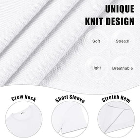 COOFANDY Mens Knit T-Shirts Casual Crewneck Short Sleeve Shirts Summer Tops Basic Pullover Tees