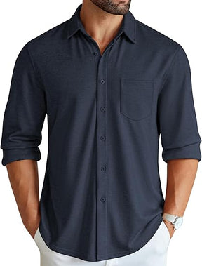 COOFANDY Men's Wrinkle Free Shirt Casual Button Down Long Sleeve Dress Shirts