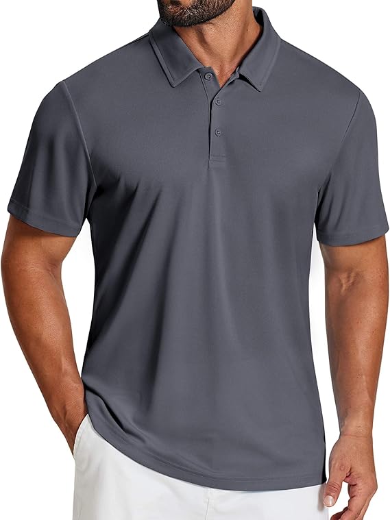 COOFANDY Mens Polo Shirts Short Sleeve Golf Shirt Moisture Wicking Quick Dry Collared Performance Polo Shirts for Men