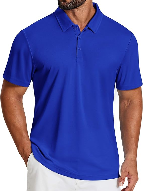 COOFANDY Mens Polo Shirts Short Sleeve Golf Shirt Moisture Wicking Quick Dry Collared Performance Polo Shirts for Men