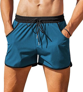 COOFANDY Men's Swim Trunks Quick Dry Swimsuit Color Block Board Short Bathing Suit Swimwear with Mesh Liner
