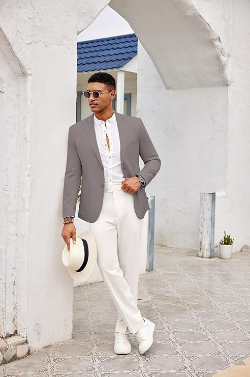 COOFANDY Mens Casual Sport Coat Lightweight Two Button Blazer Slim Fit Business Jackets