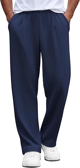 COOFANDY Mens Casual Sweatpants Open Bottom Lounge Pants Lightweight Baggy Workout Yoga Track Pants