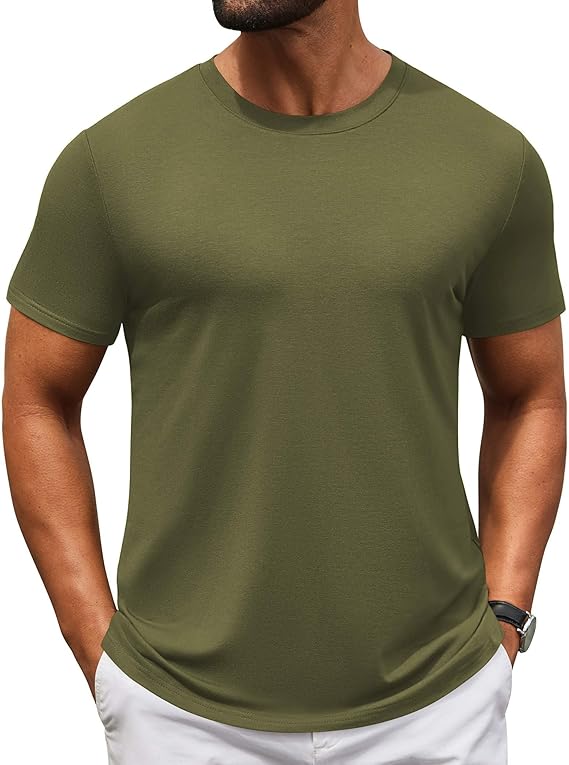 COOFANDY Men's T-Shirts Short Sleeve Crew Neck T Shirts Casual Classic Basic Tee Shirts