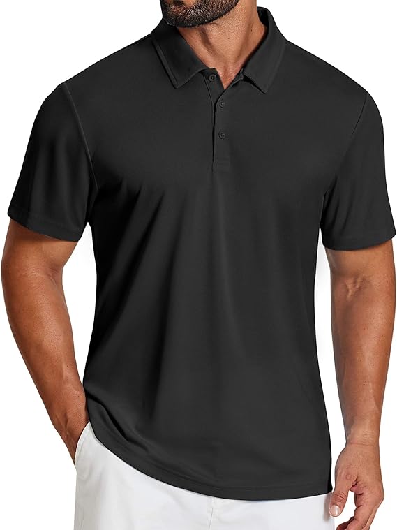 COOFANDY Mens Polo Shirts Short Sleeve Golf Shirt Moisture Wicking Quick Dry Collared Performance Polo Shirts for Men