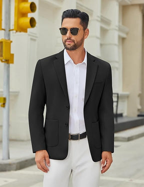 COOFANDY Men's Casual Blazer Jacket Slim Fit Two Button Suit Jackets Lightweight Knit Sport Coat