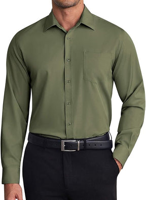COOFANDY Dress Shirts Wrinkle Free Long Sleeve Button Down Shirt Business Shirts