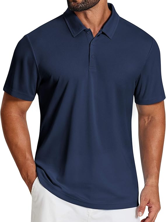 COOFANDY Mens Polo Shirts Short Sleeve Golf Shirt Moisture Wicking Quick Dry Collared Performance Polo Shirts for Men