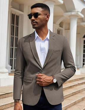 COOFANDY Men's Herringbone Blazer Slim Fit Cotton Sport Coats Two Buttons Casual Suit Jacket